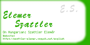 elemer szattler business card